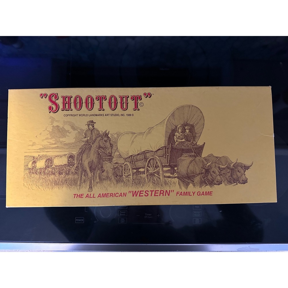 Shootout The All American Western Game World Landmarks Art Studio 1989 READ